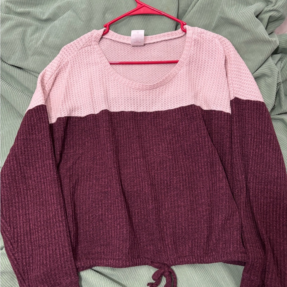 Pink and Purple Knit Sweater